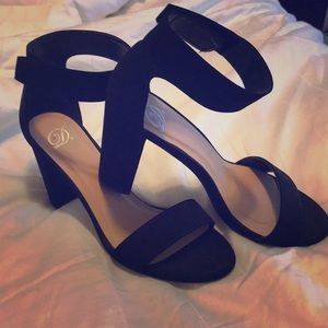Black chunky heel